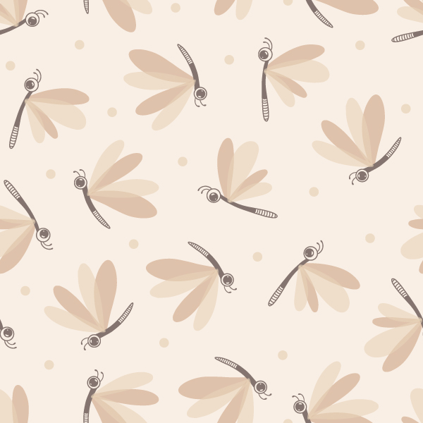 cute dragonflies toss seamless pattern