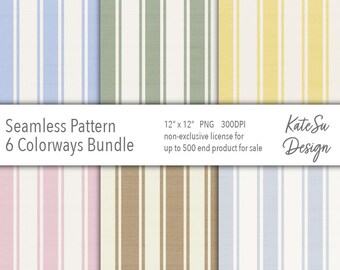 Seamless pattern instant download ticking stripes bundle