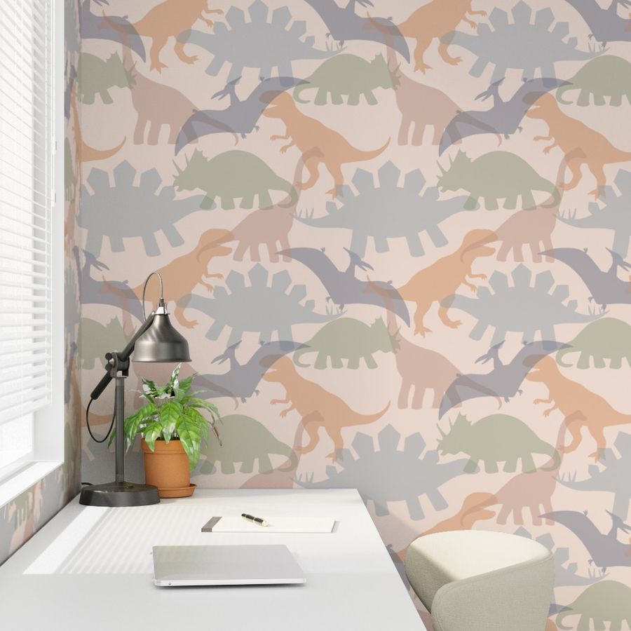 playful dino wallpaper