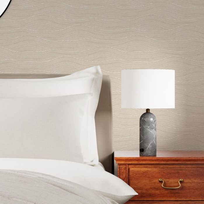 beige wavy lines wallpaper