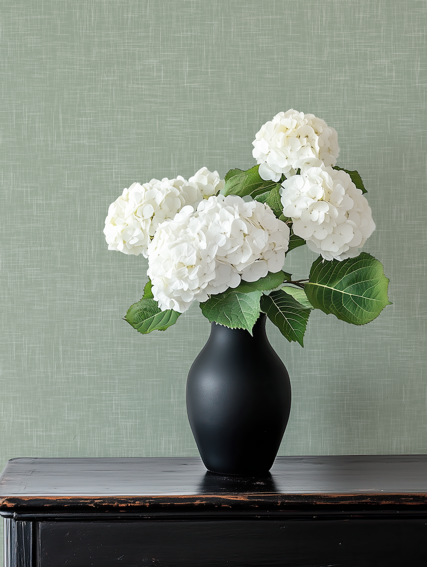 sage green linen texture wallpaper