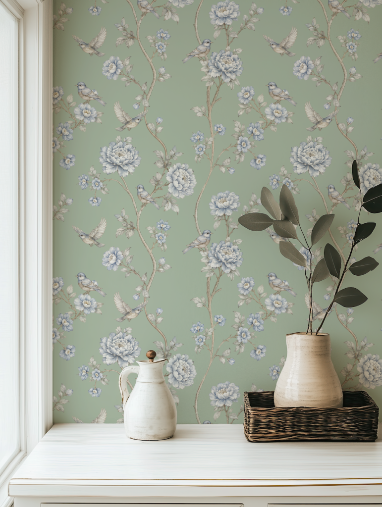 Calm Chinoiserie dining room